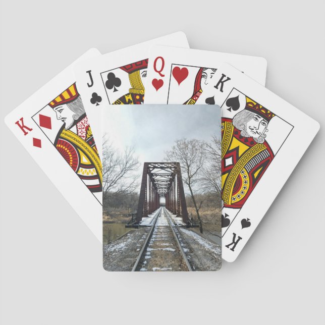 Snowy Bridge Playing Cards (Back)