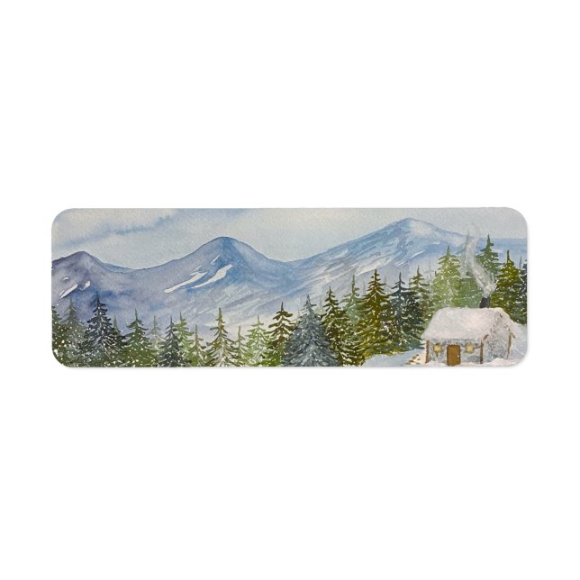Snowy Cabin Address Labels (Front)