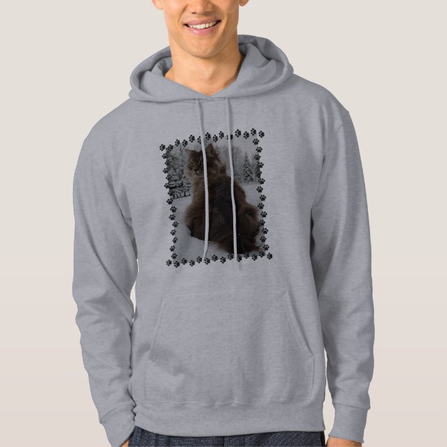 Snowy Cat Hoodie (Front)