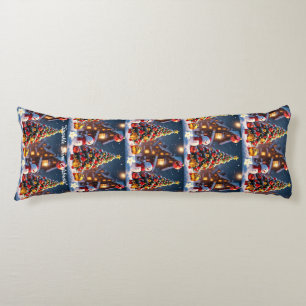 "Snowy Christmas Magic" Body Pillow