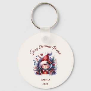Snowy Christmas Magic Keychain