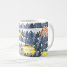 Snowy Christmas Village Pattern