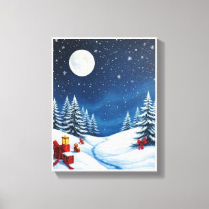 Snowy Christmas Winter Wonderland Canvas Print