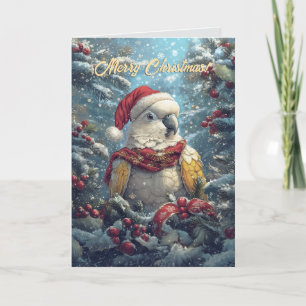 Snowy Cockatoo Christmas Card