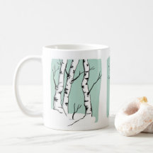 Snowy Colorado Aspen Tree 11oz Mug en céramique