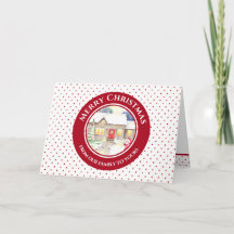 Snowy Cottage Merry Christmas from our Family