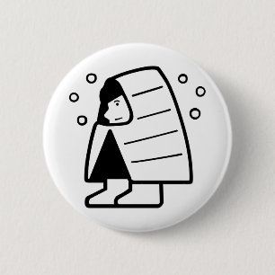 Snowy country 2 inch round button