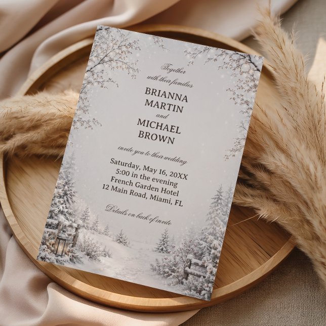 Snowy Country Path Through Winter Invitation (Creator Uploaded)