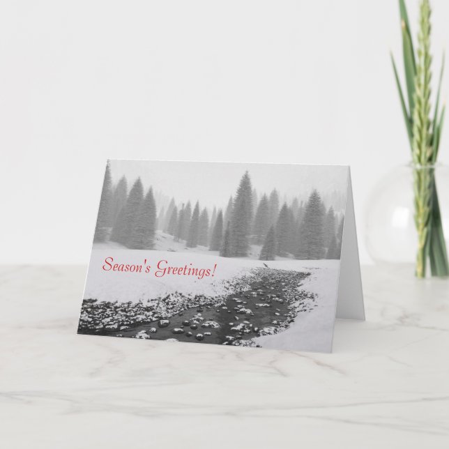 Snowy Creek (Day) Christmas Card (Front)