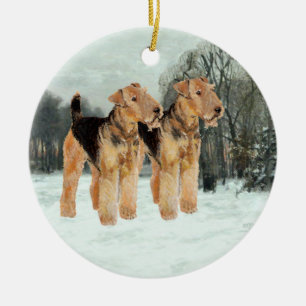 Snowy Day Ceramic Ornament