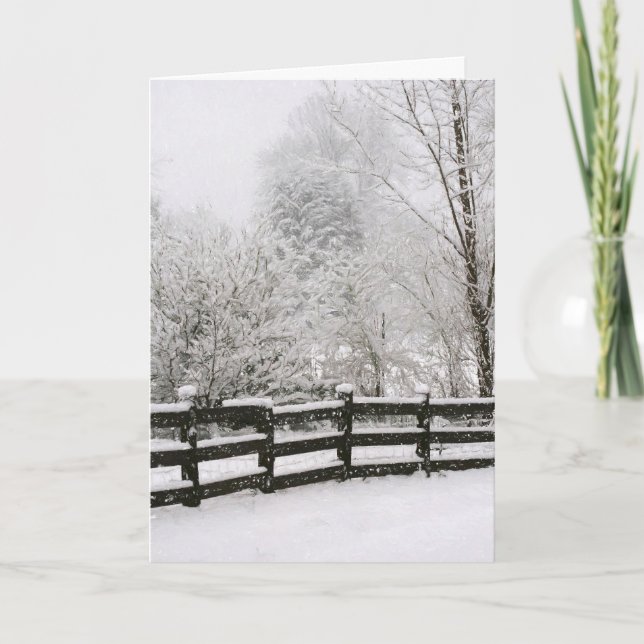 Snowy day Greeting Cards (Front)