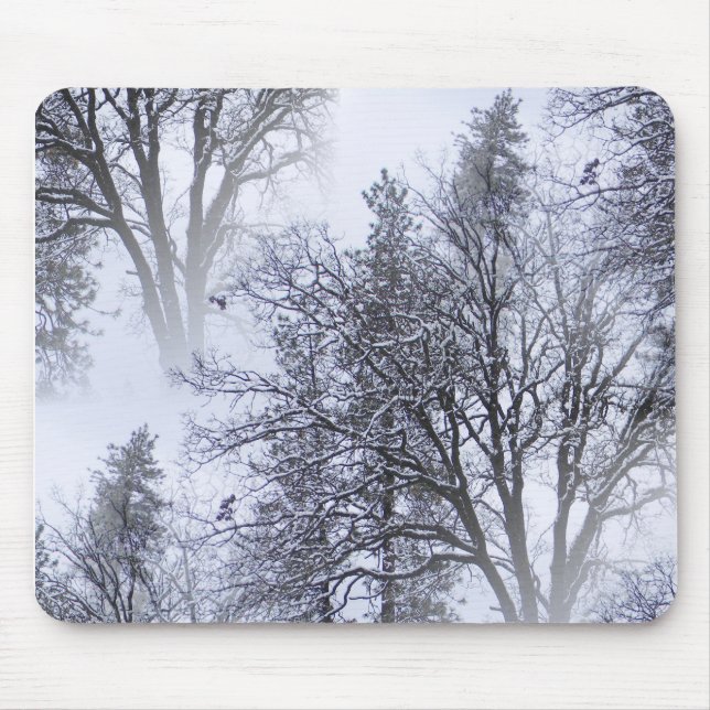 Snowy day in the trees... mouse pad (Front)