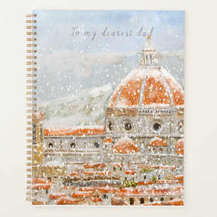 Snowy day of Italy Florence Cathedral Duomo Planner