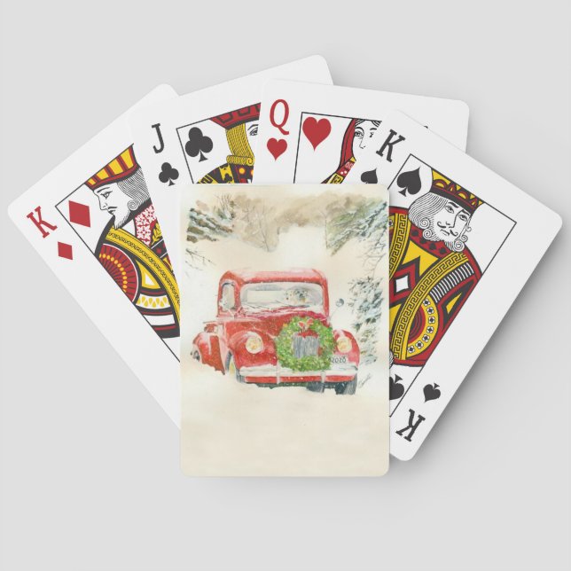 Snowy Days Ride Classic Playing Cards (Back)