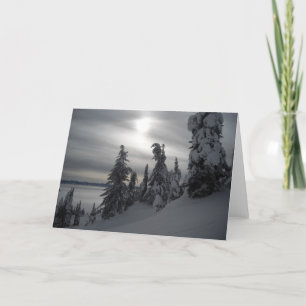 Snowy Days Winter Scene Holiday Card