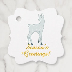 Snowy Deer Favour Tags