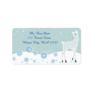 Snowy Deer Label