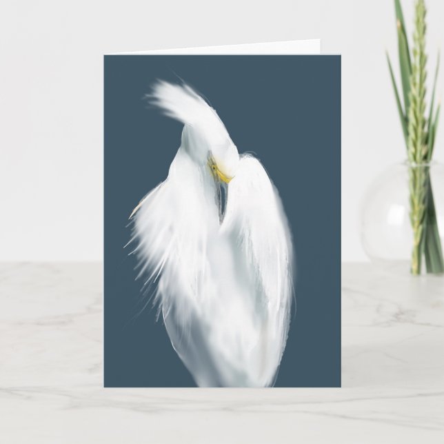 Snowy Egret Card (Front)