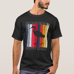 Snowy Egret White Heron Egretta Water Foul Wading T-Shirt