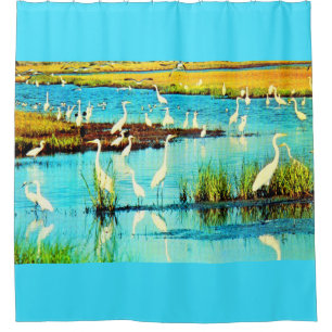 snowy egrets print