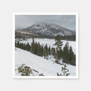 Snowy Ellery Lake California Winter Landscape Napkin
