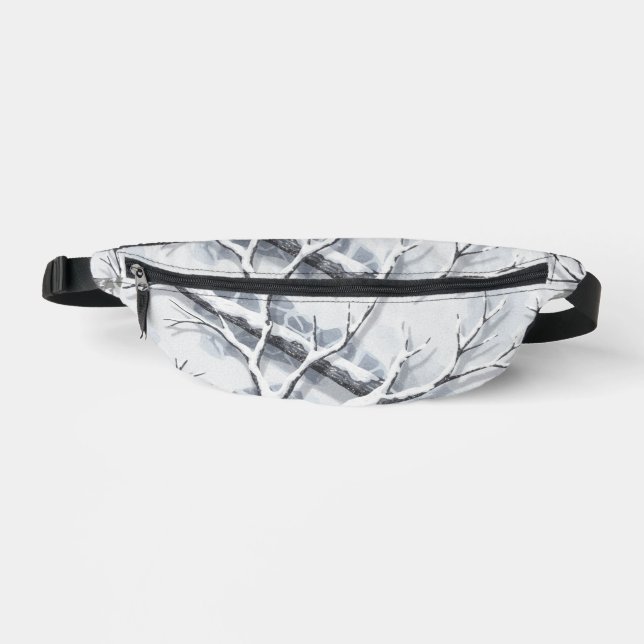Snowy Environments Camouflage  Fanny Pack (Front)