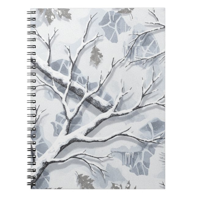 Snowy Environments Camouflage  Notebook (Front)