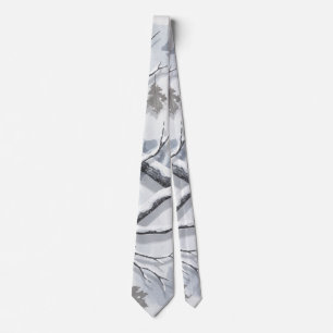 Snowy Environments Camouflage Tie
