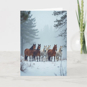 Snowy Equine Christmas Card