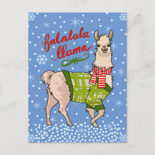 Snowy Falalala Llama Postcard