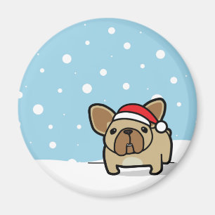 Snowy Fawn Frenchie Magnet