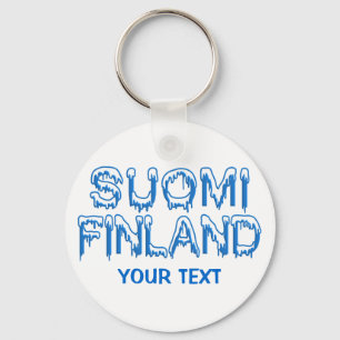 Snowy Finland custom key chain