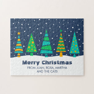 Snowy Fir Trees Jigsaw Puzzle