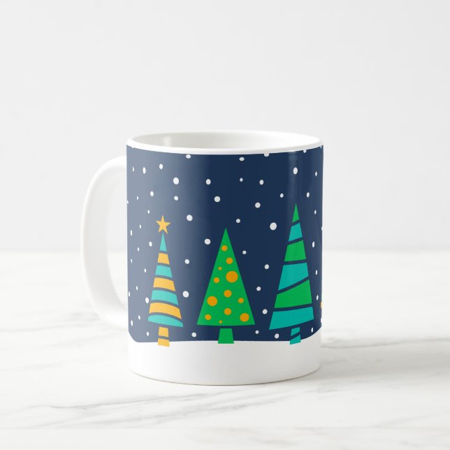 Snowy Fir Trees Mug (Front Left)