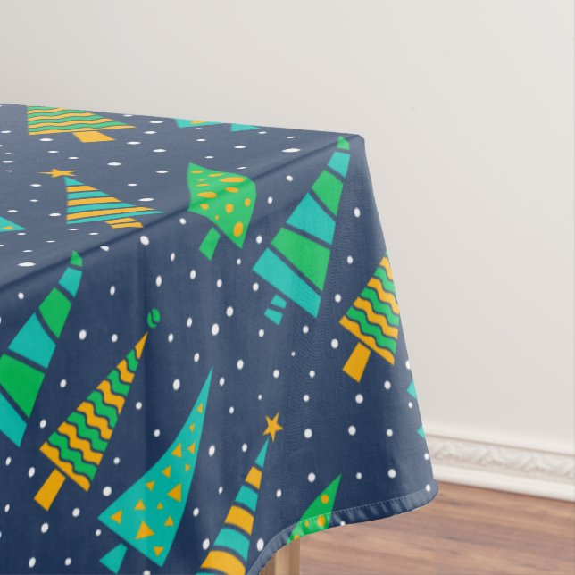 Snowy Fir Trees Tablecloth (In Situ)