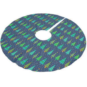Snowy Fir Trees Tree Skirt