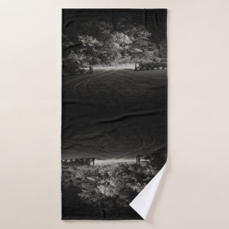Snowy Forest at Night Bath Towel Set
