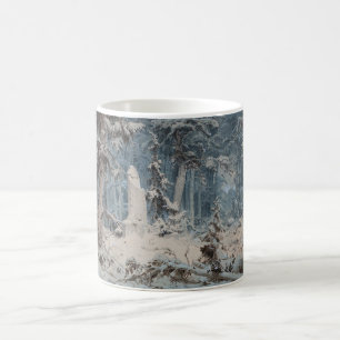 Snowy Forest (by Andreas Achenbach) Coffee Mug