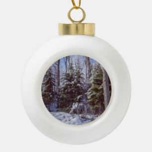 Snowy Forest Christmas Ornament