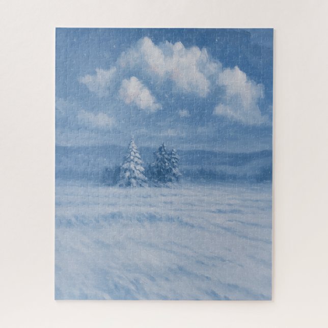 Snowy Forest Christmas Puzzle (Vertical)
