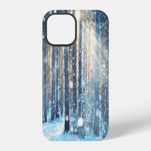 Snowy Forest Frosty Winter Scene iPhone 12 Case