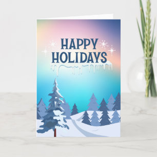 Snowy Forest Holiday Card