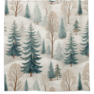 Snowy Forest Pattern – Peaceful Winter Landscape