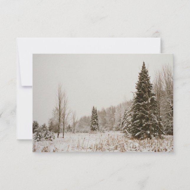 Snowy Forest Thank You Card (Front)