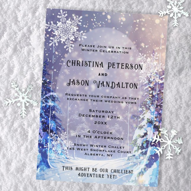 Snowy Forest | Winter Wedding Invitation (Snowy Forest Winter Wedding Invitation)