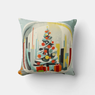 Snowy Globe Designer Coussin à temps pour Noël