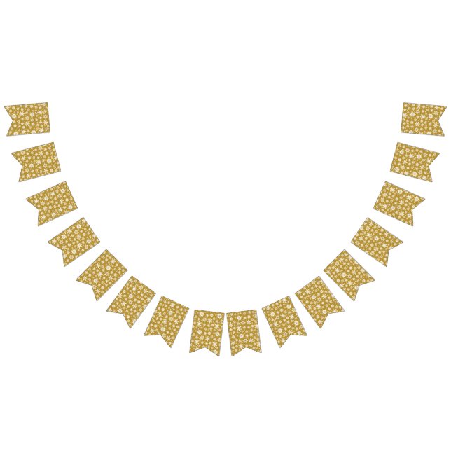 Snowy Gold Bunting Flags (All)