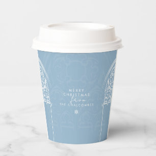 Snowy Gothic Winter Fairytale Script Christmas Paper Cups