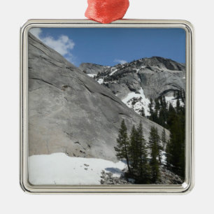 Snowy Granite Domes I at Yosemite National Park Metal Ornament