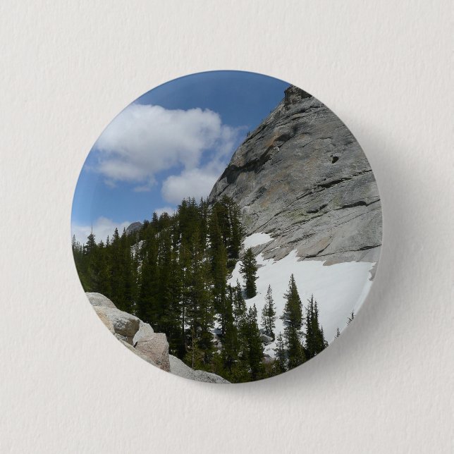 Snowy Granite Domes II Yosemite National Park 2 Inch Round Button (Front)